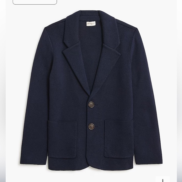 Crewcuts Boys Sweater Blazer in Navy size small (6-7) 100% cotton NWT
